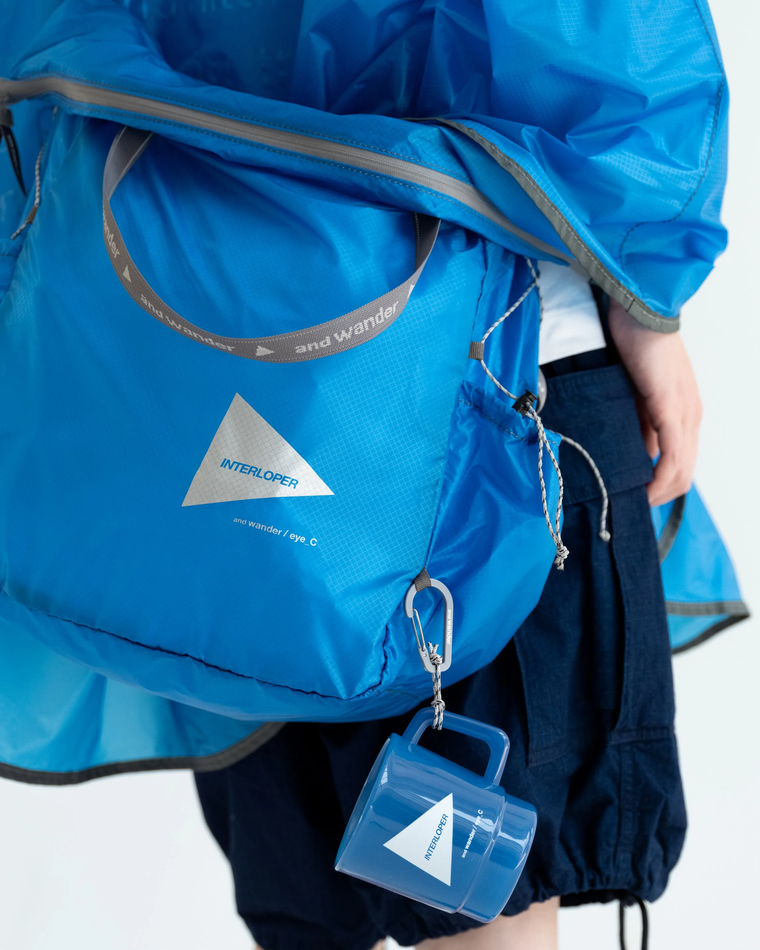 andwander × eyec ナイロンバッグ eye_C x and wander sil Tote Bag — eye_C